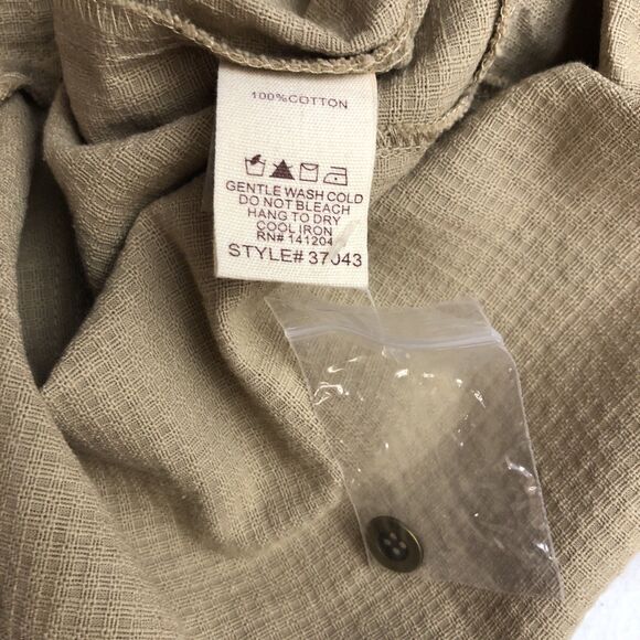 Hem & Thread Large Tan Womens Romper Jumper Cropped Overalls Pant NWOT - Picture 9 of 12